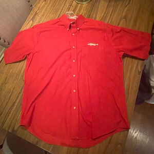 PIERRE CRAWDEAUX MEN’S LOUISIANA CAJUN SPORTSMAN SHORT SLEEVE SHIRT SIZE LARGE